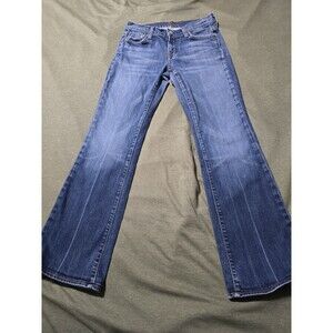 7 Seven For All Mankind Women’s 26 Low Rise Flare Leg Bootcut Blue Jeans